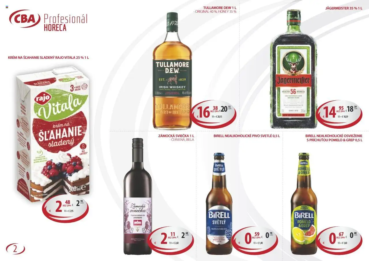 Nové KARMEN CBA akcie – leták je platný od 03.09.2025 | Strana: 2 | Produkty: Nealkoholické pivo, Pomelo, Grep, Tullamore Dew