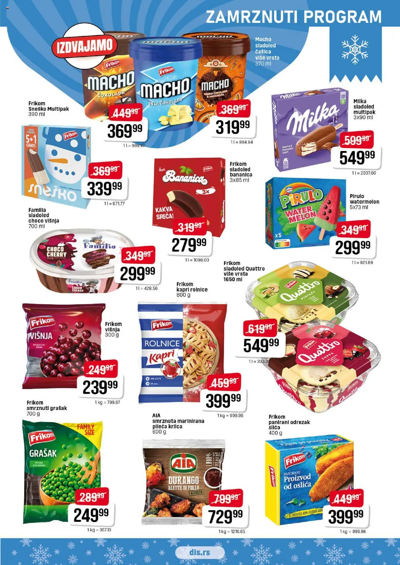 DIS katalog - važi od 19.06.2025 | Strana: 5 | Proizvode: Grašak, Pistaći, Višnja, Čokolada
