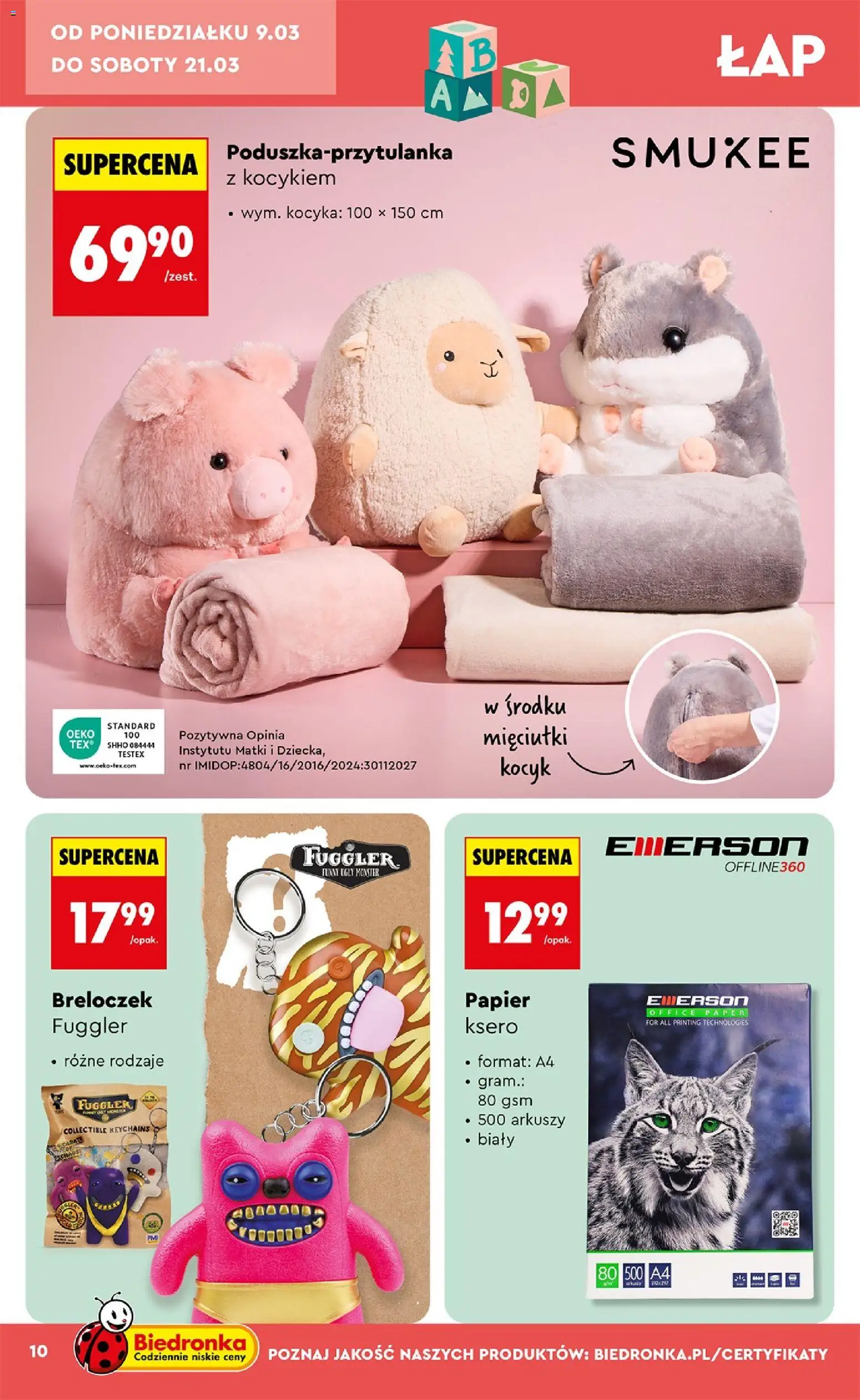 Biedronka gazetka - Hity i inspiracje od 07.03.2026 | Strona: 10 | Produkty: Papier ksero