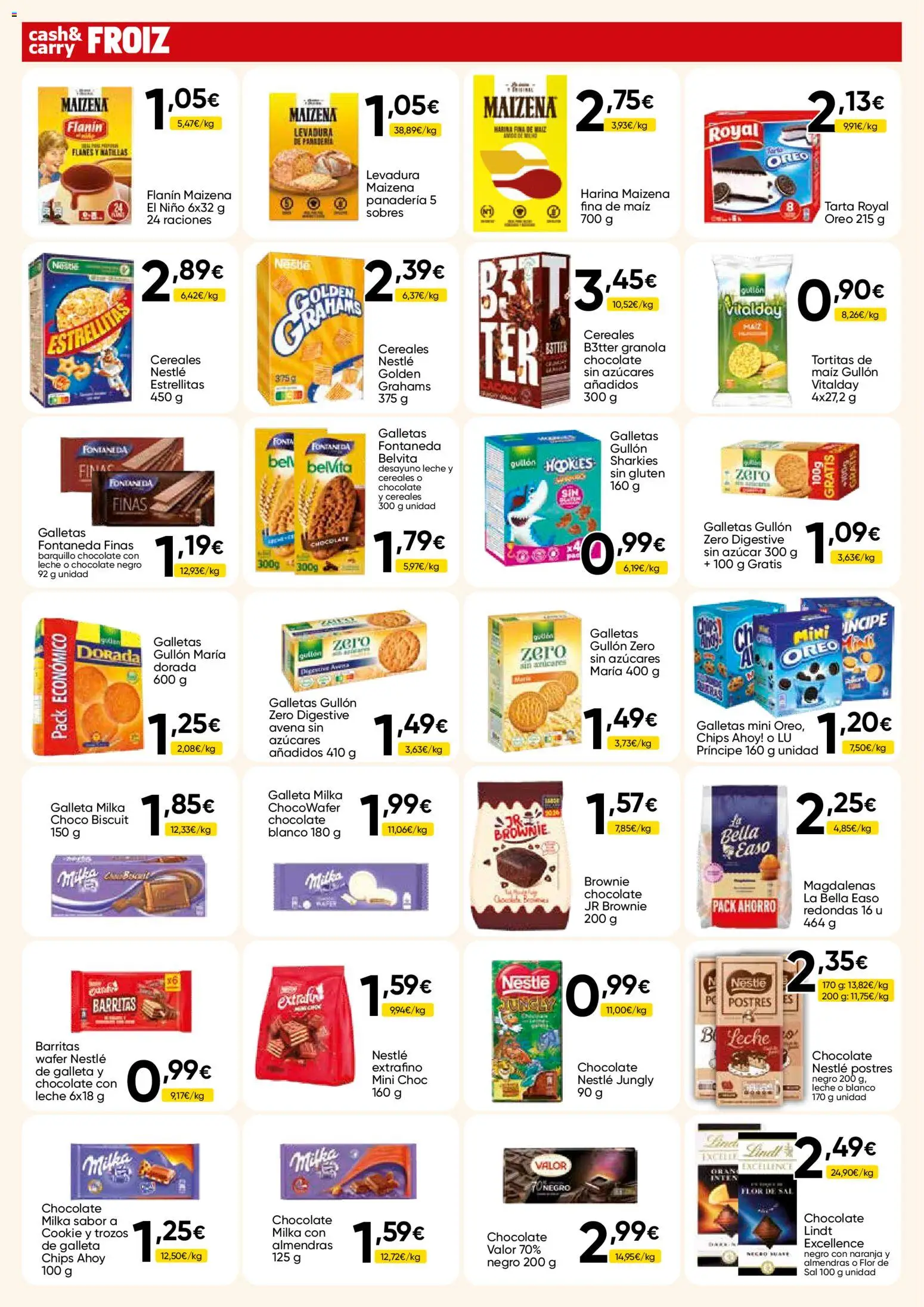 Froiz - Folleto Cash │ válido desde el 25.03.2026 | Página: 4 | Productos: Chocolate, Κεραία, Galletas, Magdalenas