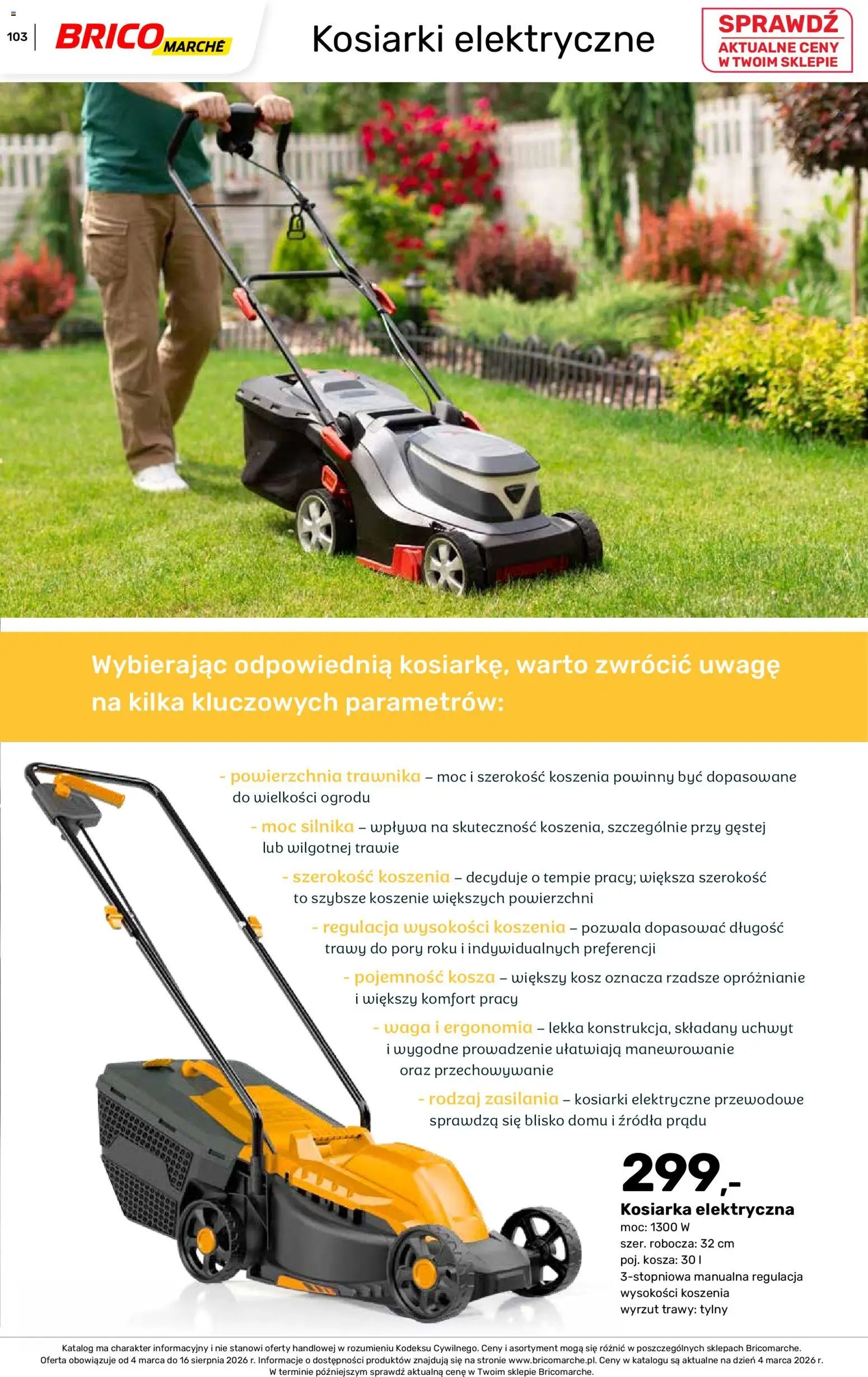 Brico Marché gazetka - Wiosna od 04.03.2026 | Strona: 103 | Produkty: Trawy, Waga, Kosiarka, Kosz