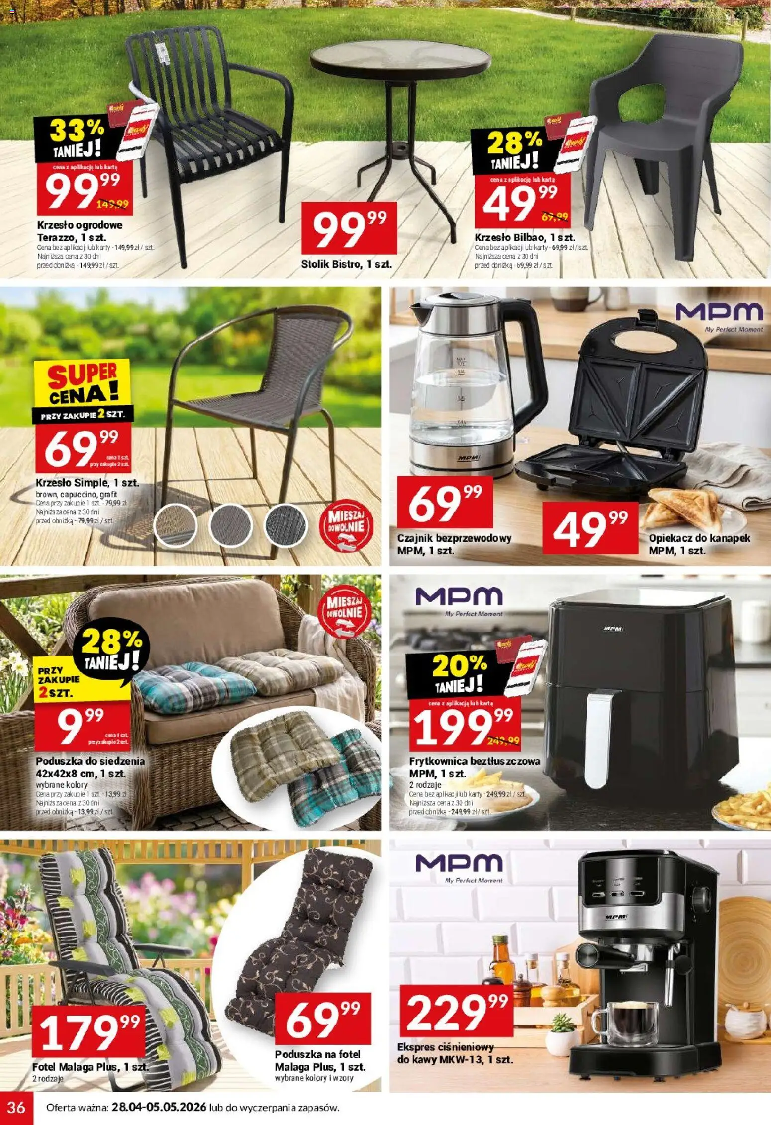 Twój Market gazetka od 28.04.2026 | Strona: 36 | Produkty: Karta, Czajnik, Poduszka, Frytkownica beztłuszczowa