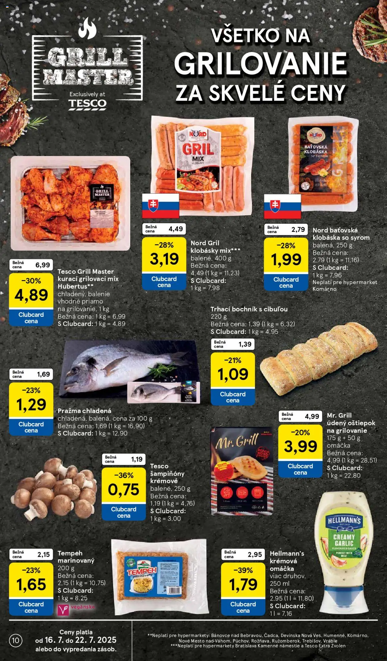 Tesco Hypermarket - leták │ platný od 16.07.2025 | Strana: 10 | Produkty: Gril, Omáčka, Tempeh