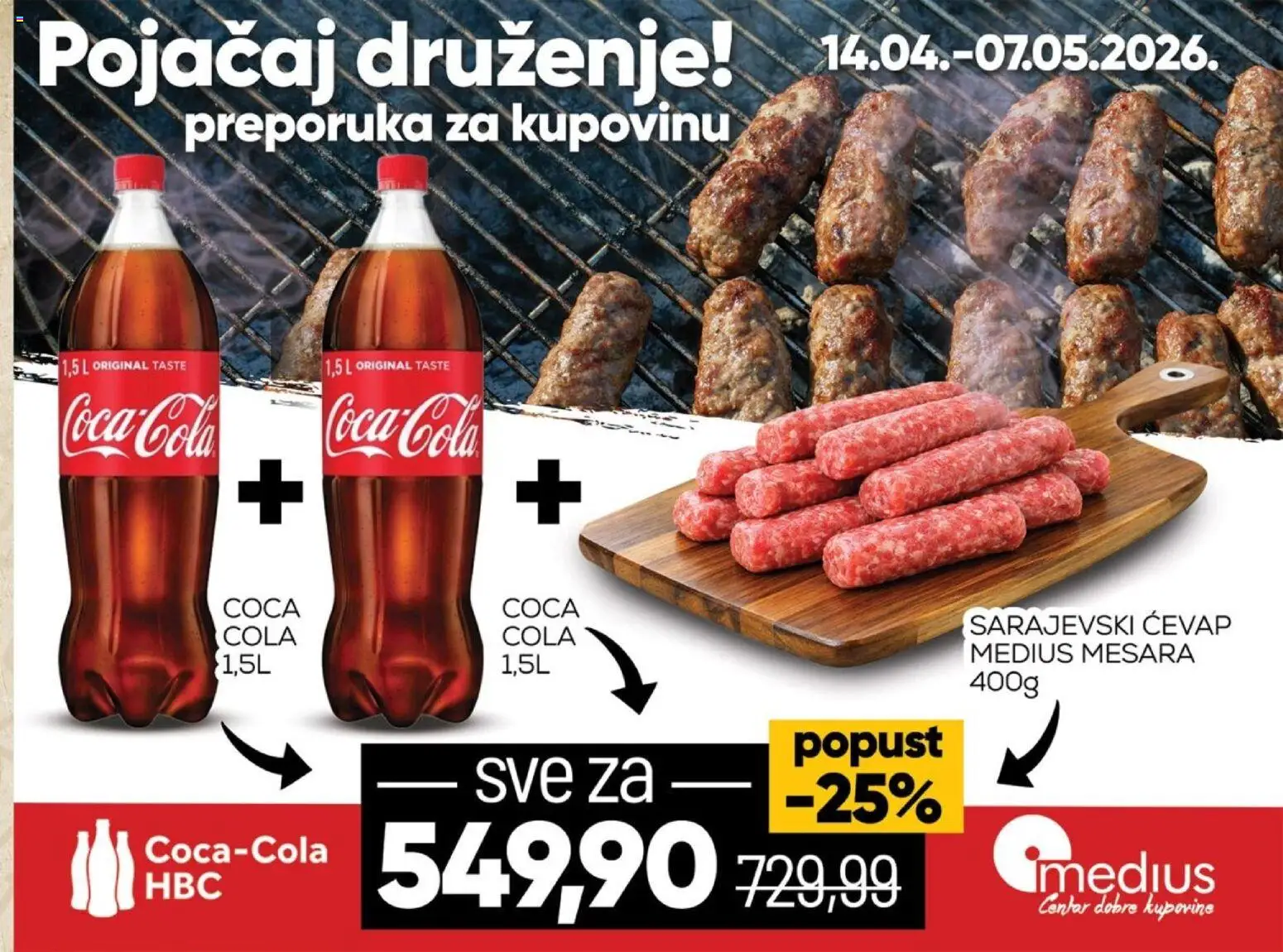 Medius katalog - važi od 14.04.2026 | Strana: 2 | Proizvode: Coca Cola, Ćevap