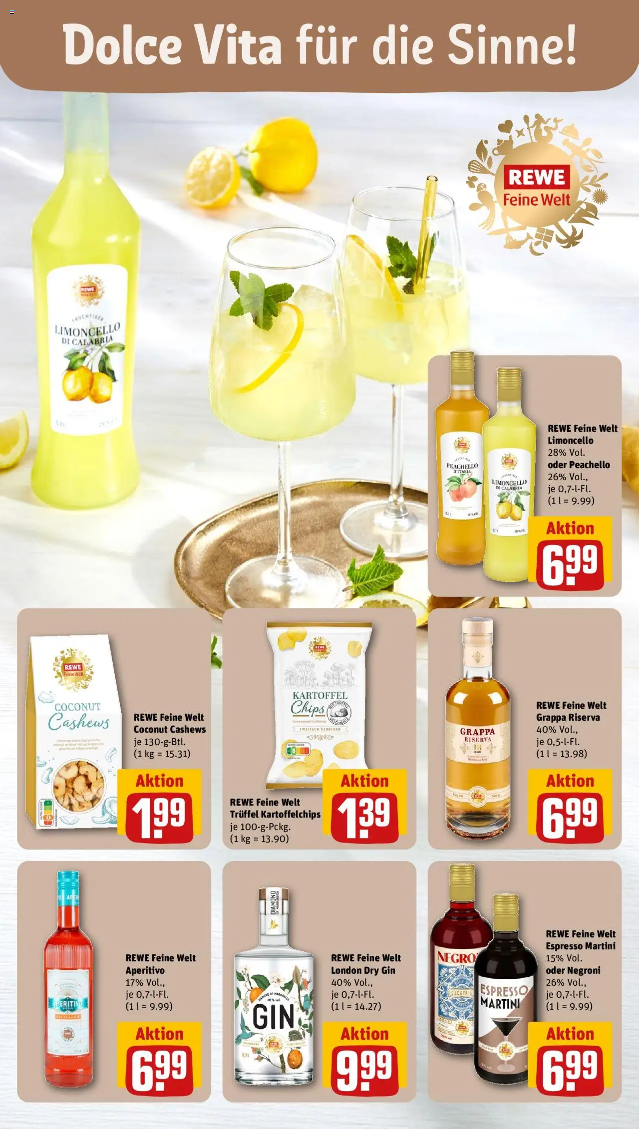 Rewe ihr Kaufpark Prospekt 	 - gültig ab dem 28.07.2025 | Seite: 13 | Produkte: Martini, Limoncello, Gin, Chips