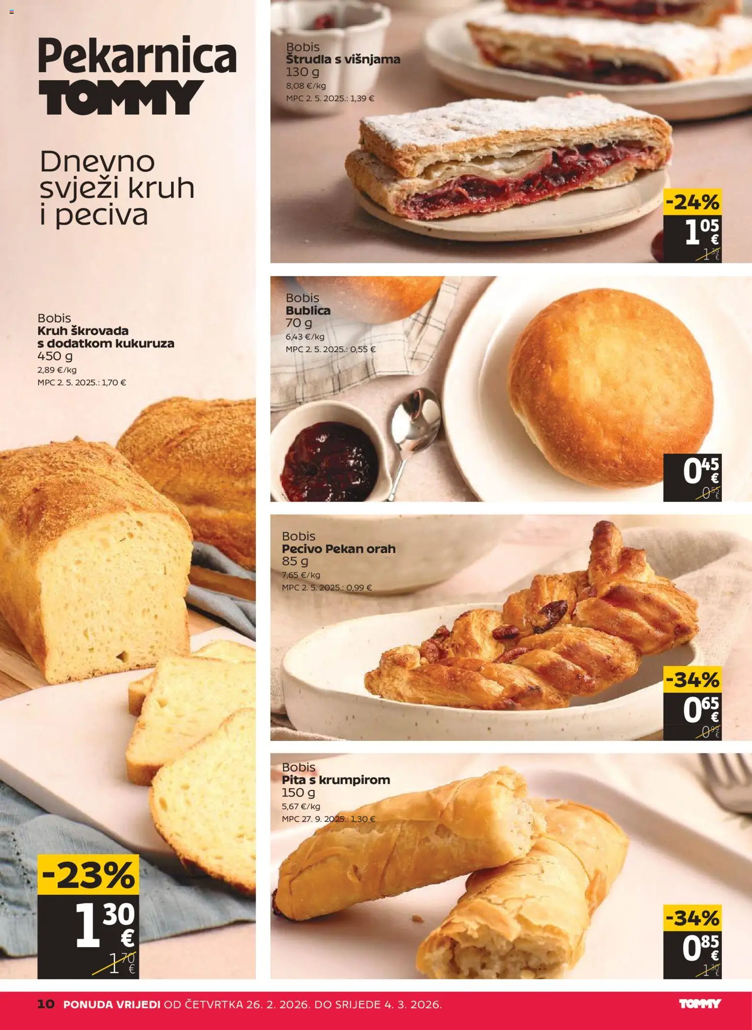 Tommy katalog | vrijedi od 26.02.2026 | Stranica: 10 | Proizvodi: Kruh, Pita, Pecivo, Orah