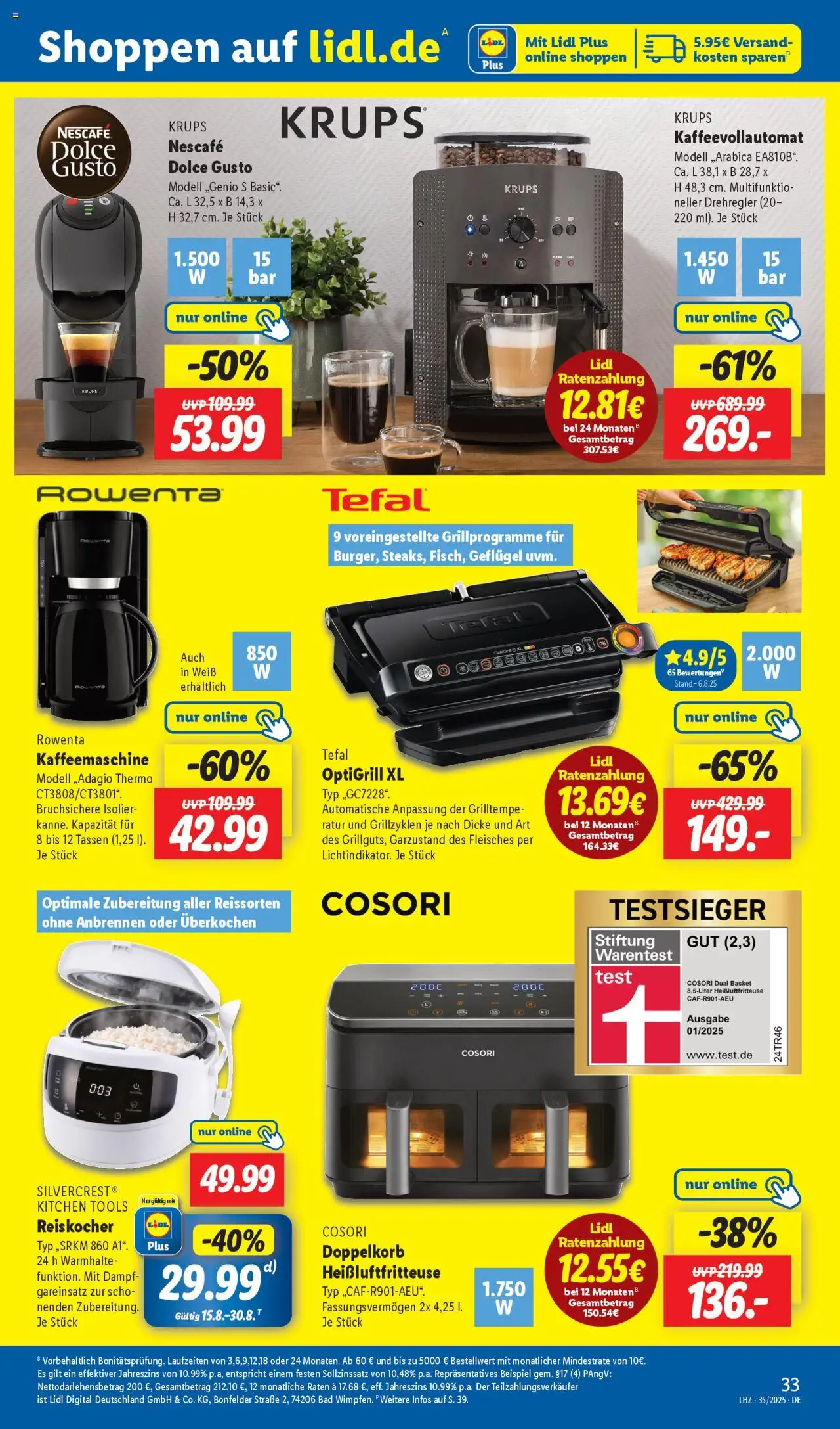 Lidl Prospekt Zossen 	 - gültig ab dem 25.08.2025 | Seite: 21 | Produkte: Krups, Kaffeevollautomat, Heißluftfritteuse, Dolce gusto