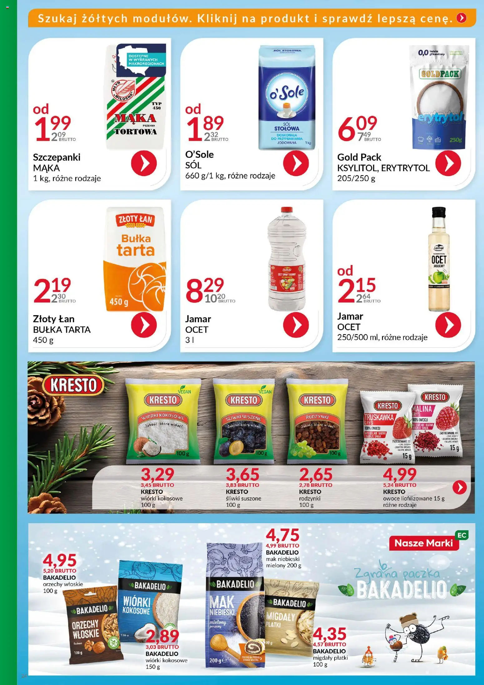 Eurocash Gazetka - Katalog Artykułów Spożywczych od 16.11.2025 | Strona: 23 | Produkty: Migdały płatki, Mak, Orzechy włoskie, Rodzynki