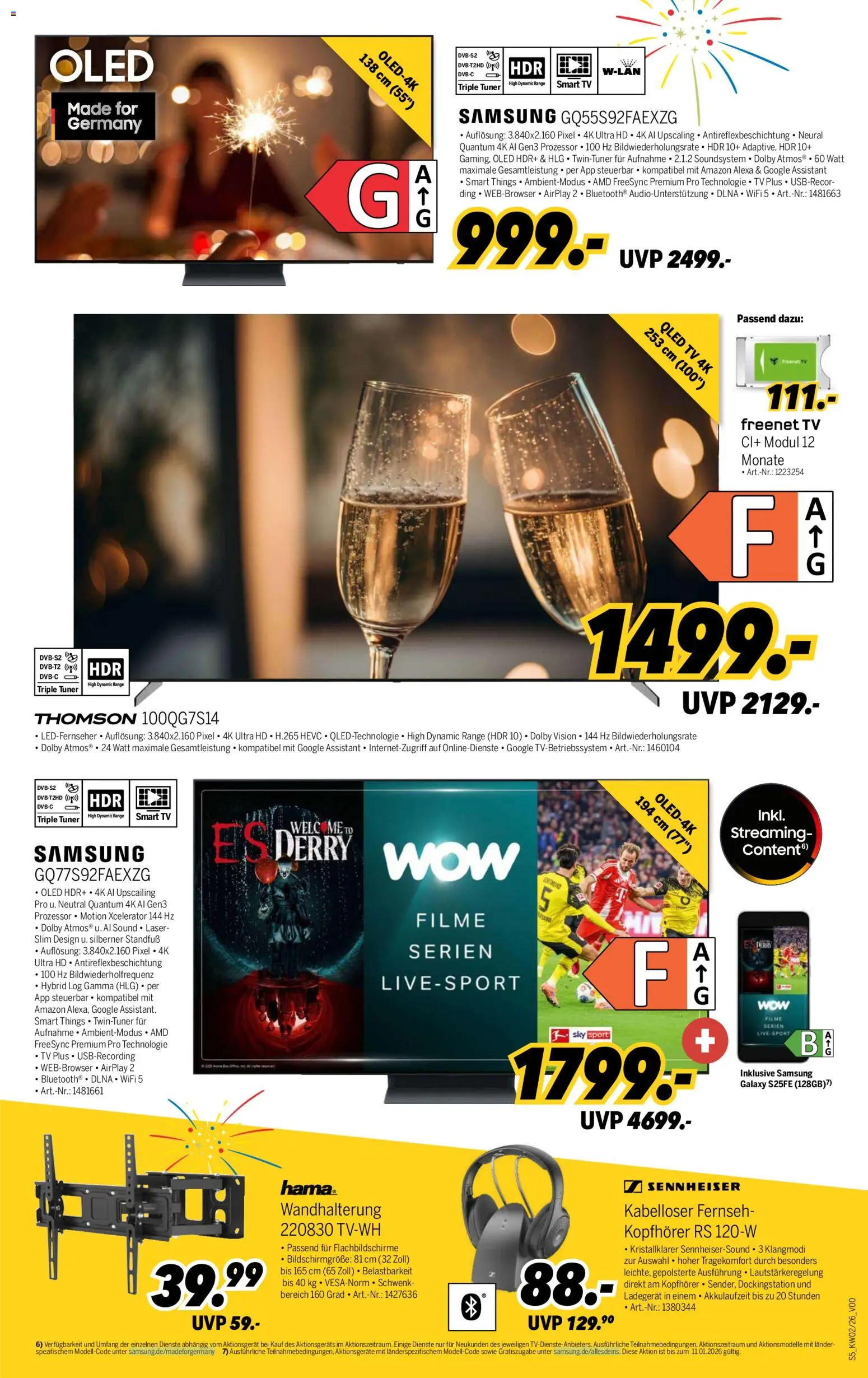 Medimax Prospekt 	 – gültig ab 03.01.2026 | Seite: 5 | Produkte: Samsung, Smart TV, Ladegerät, TV
