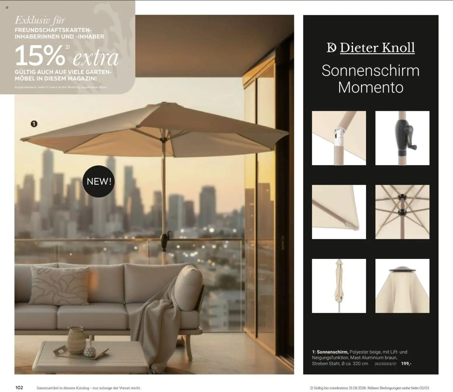 XXXL Lutz My Home Garten – gültig ab 23.02.2026 | Seite: 102 | Produkte: Sonnenschirm