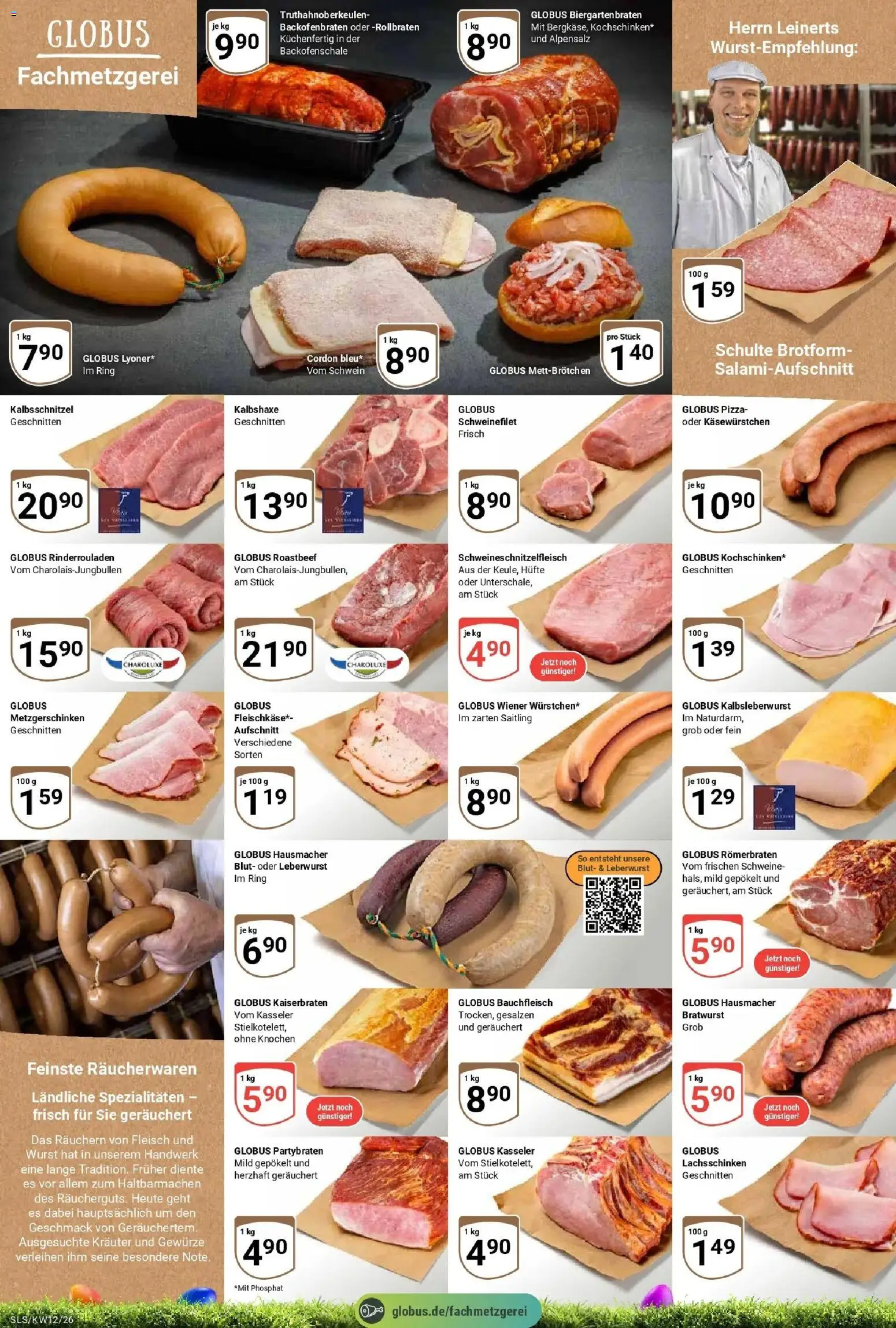 Globus prospekt Saarlouis	 – gültig ab 15.03.2026 | Seite: 6 | Produkte: Rinderrouladen, Bratwurst, Roastbeef, Schweinefilet