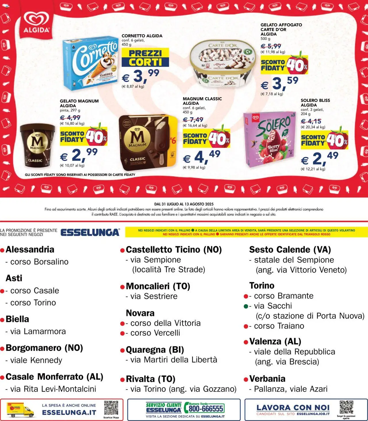 Volantino Esselunga S del 31.07.2025 | Pagina: 30 | Prodotti: Cornetto, Gelato