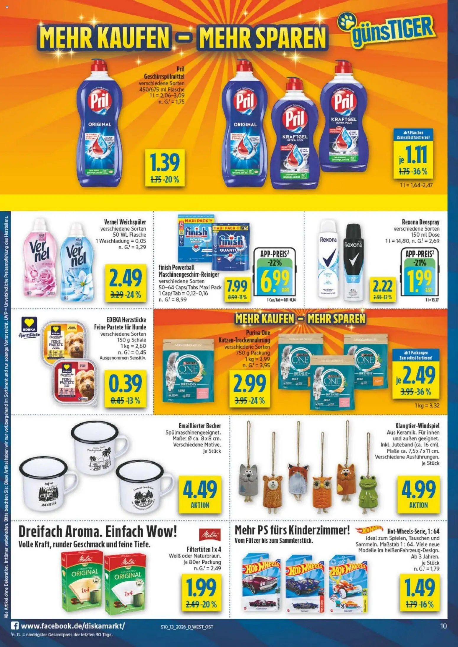 Diska - Diska Angebote Bayern KW13 – gültig ab 23.03.2026 | Seite: 10 | Produkte: Weichspüler, Deospray, Pril, Vernel