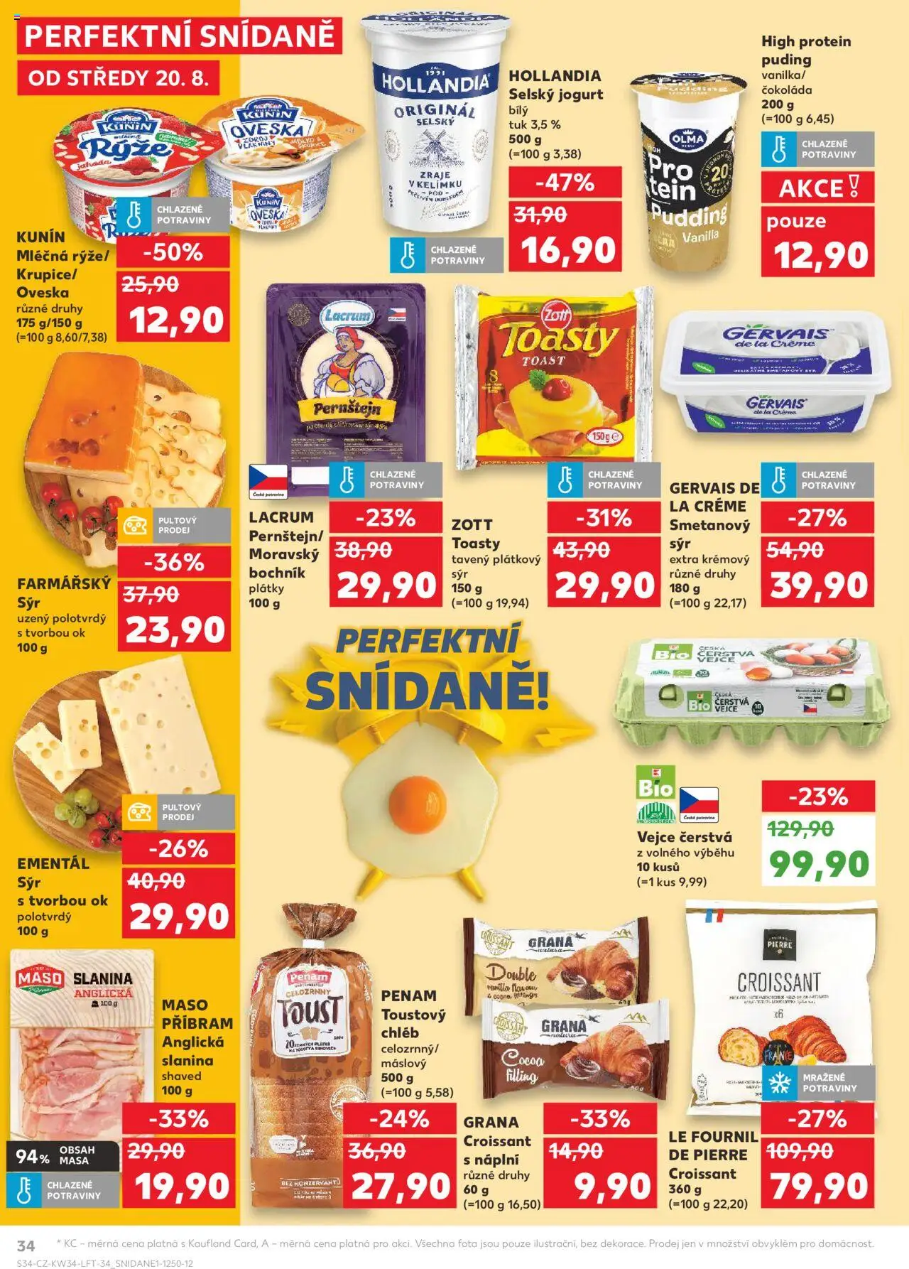 Kaufland leták - Praha 4 od 20.08.2025 | Strana: 34 | Produkty: Sýr, Jogurt, Chléb, Maso