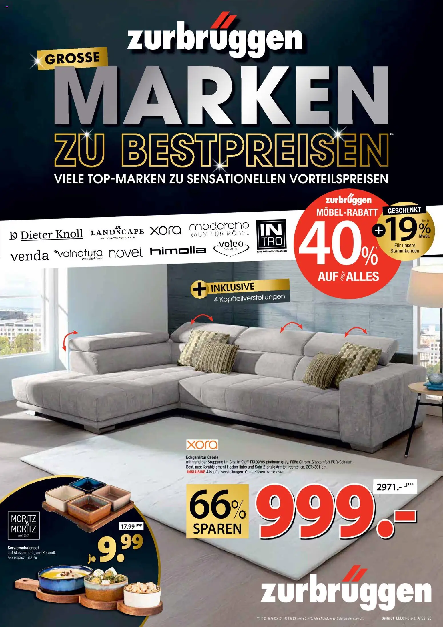Zurbrüggen Große Marken-Sensation – gültig ab 17.01.2026 | Seite: 1 | Produkte: Hocker, Sofa
