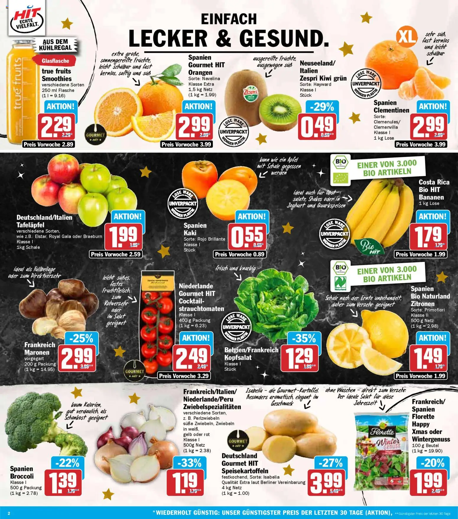 HIT - Nordrhein-Westfalen – gültig ab 08.12.2025 | Seite: 2 | Produkte: Berliner, Orangen, Zwiebeln, Salat