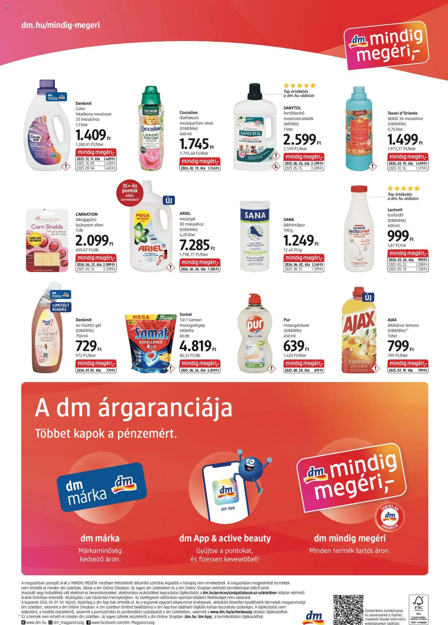 DM Drogerie Markt akciós ujság - amely érvényes a következő dátumtól: 23.04.2026 | Oldal: 4 | Termékek: Coccolino, Mosógél, Öblítő, Tusfürdő