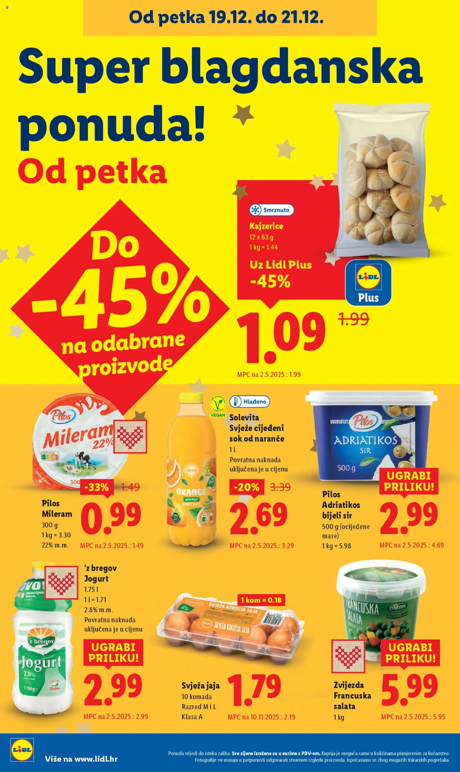 Lidl katalog | vrijedi od 15.12.2025 | Stranica: 80 | Proizvodi: Jaja, Sok, Naranče, Salata