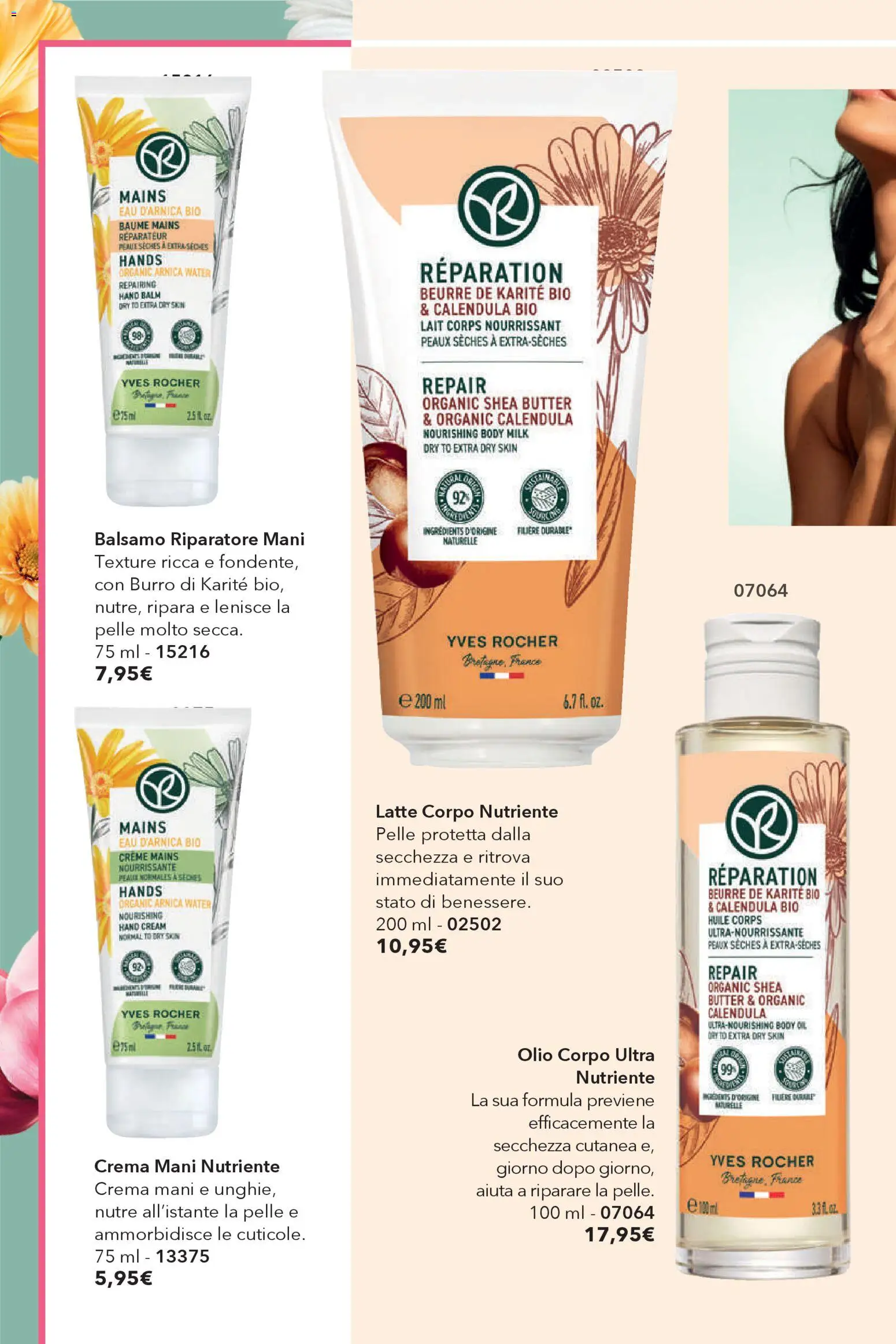 Volantino Yves Rocher del 23.04.2026 | Pagina: 50 | Prodotti: Crema, Olio corpo, Latte, Olio