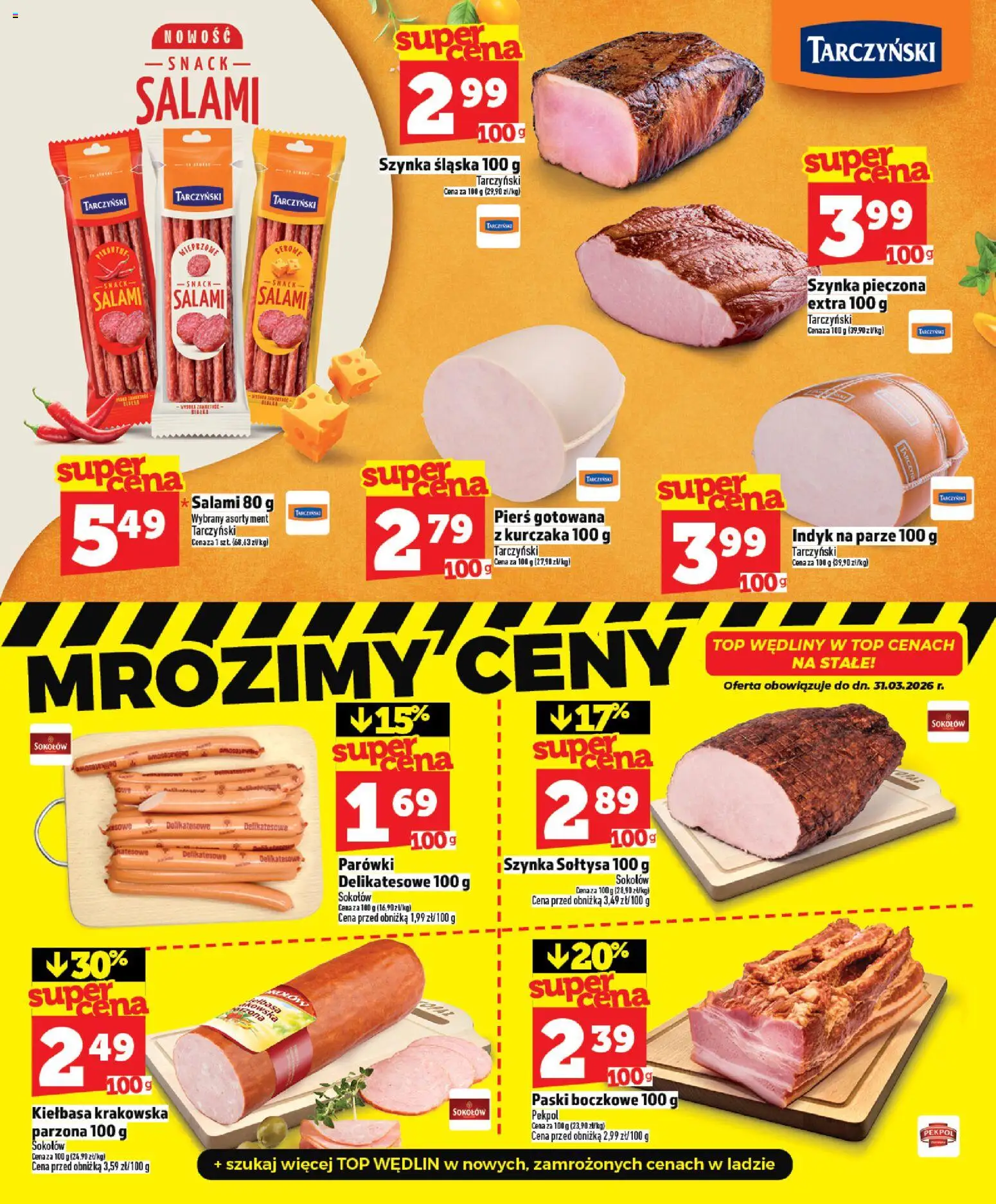 Topaz Gazetka od 19.02.2026 | Strona: 5 | Produkty: Kiełbasa, Top, Parówki, Salami