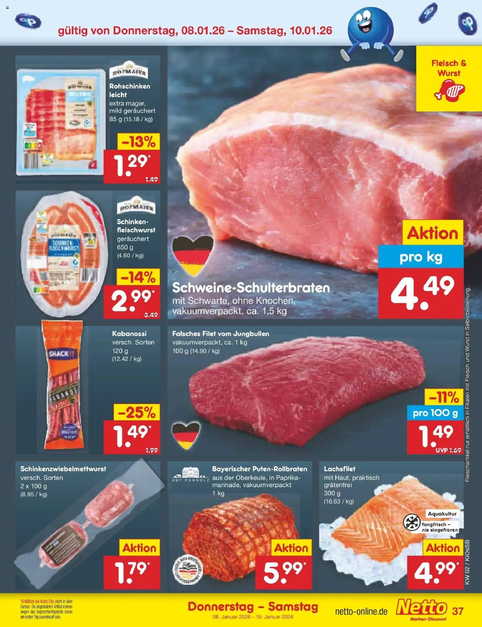 Netto Marken-Discount - Netto: Wochenangebote – gültig ab 04.01.2026 | Seite: 41 | Produkte: Paprika, Wurst, Schinken, Fleisch