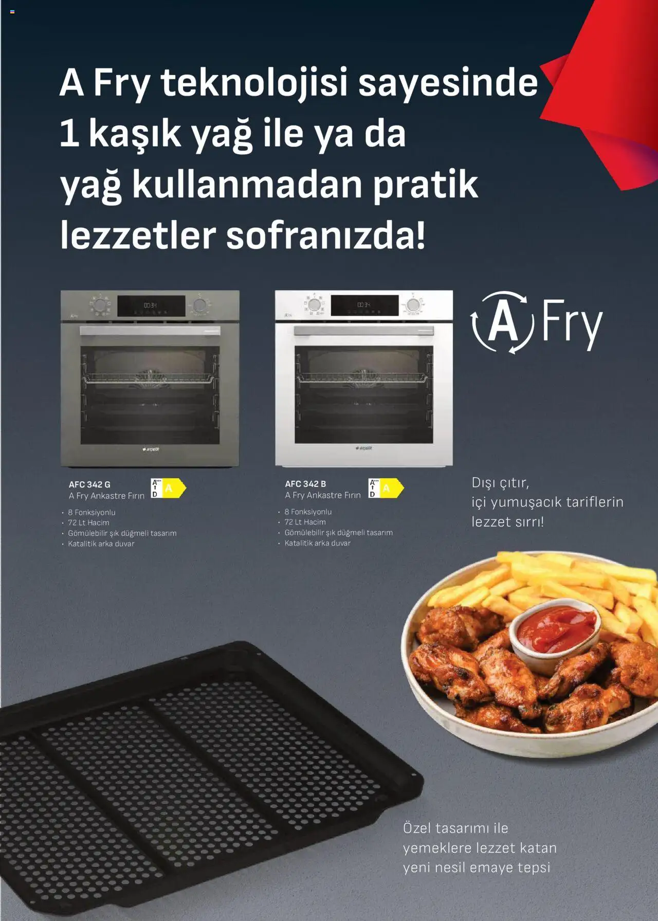Arçelik Ankastre Kataloğu - 16.09.2025 tarihinden itibaren geçerlidir | Sayfa: 17 | Ürünler: Yağ, Tepsi, Fırın