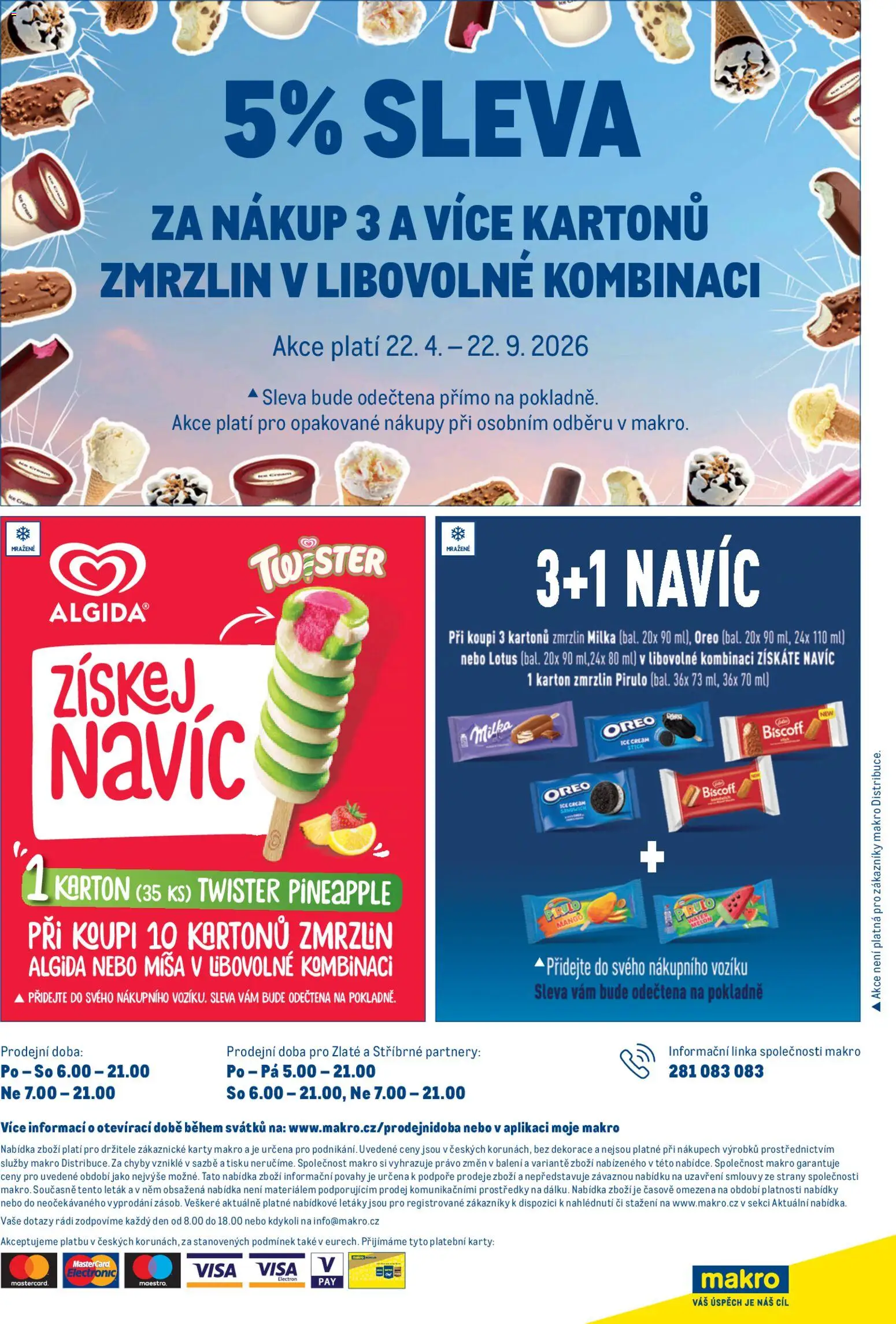 Makro leták - Zmrzliny od 22.04.2026 | Strana: 24 | Produkty: Milka, Karty, Oreo, Dekorace
