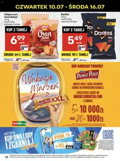 Delikatesy Centrum Gazetka od 10.07.2025 | Strona: 32 | Produkty: Chipsy, Prince polo xxl, Delikatesy, Lody