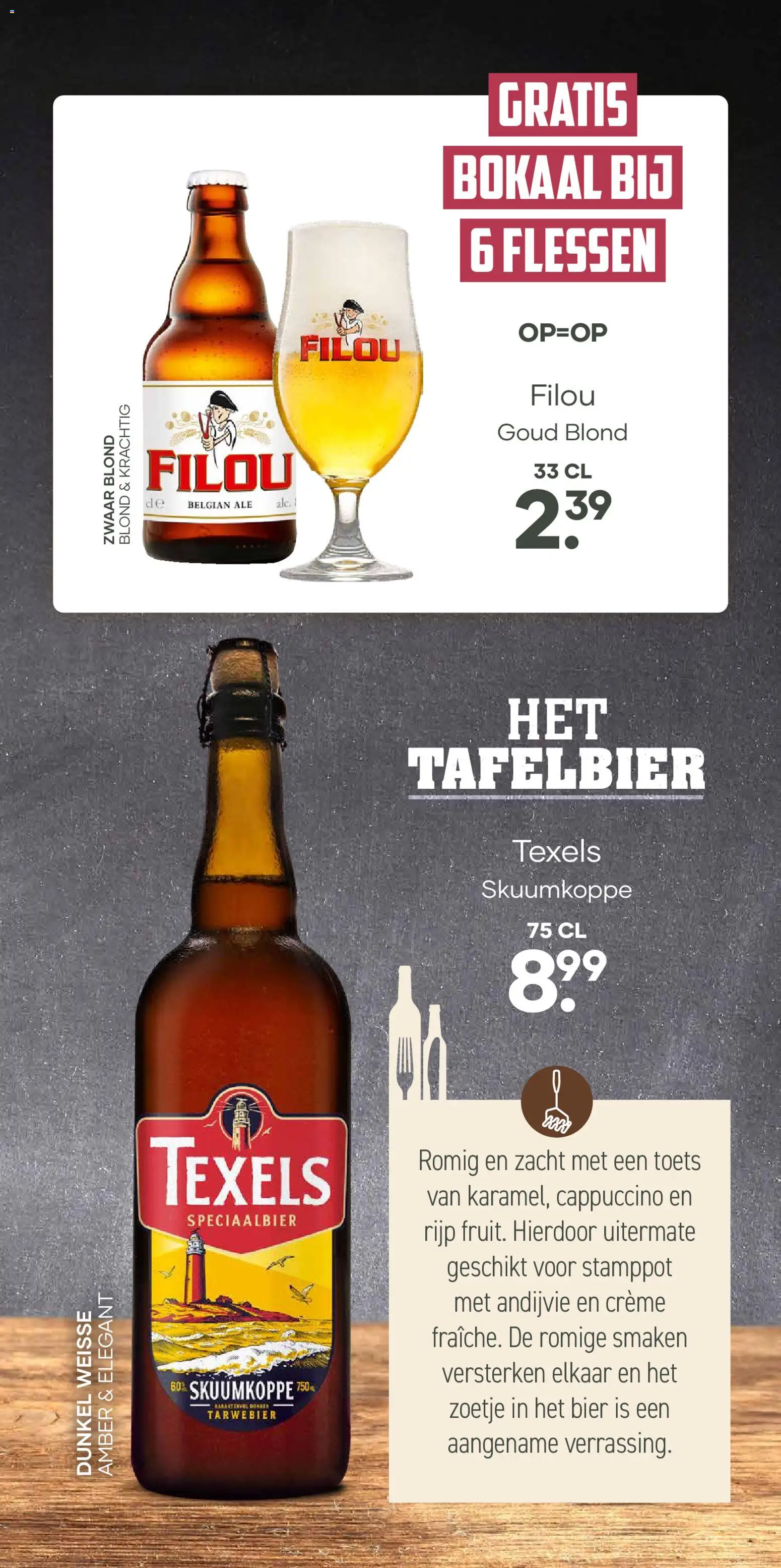 {H1} | Pagina: 13 | Producten: Bier, Crème, Cappuccino