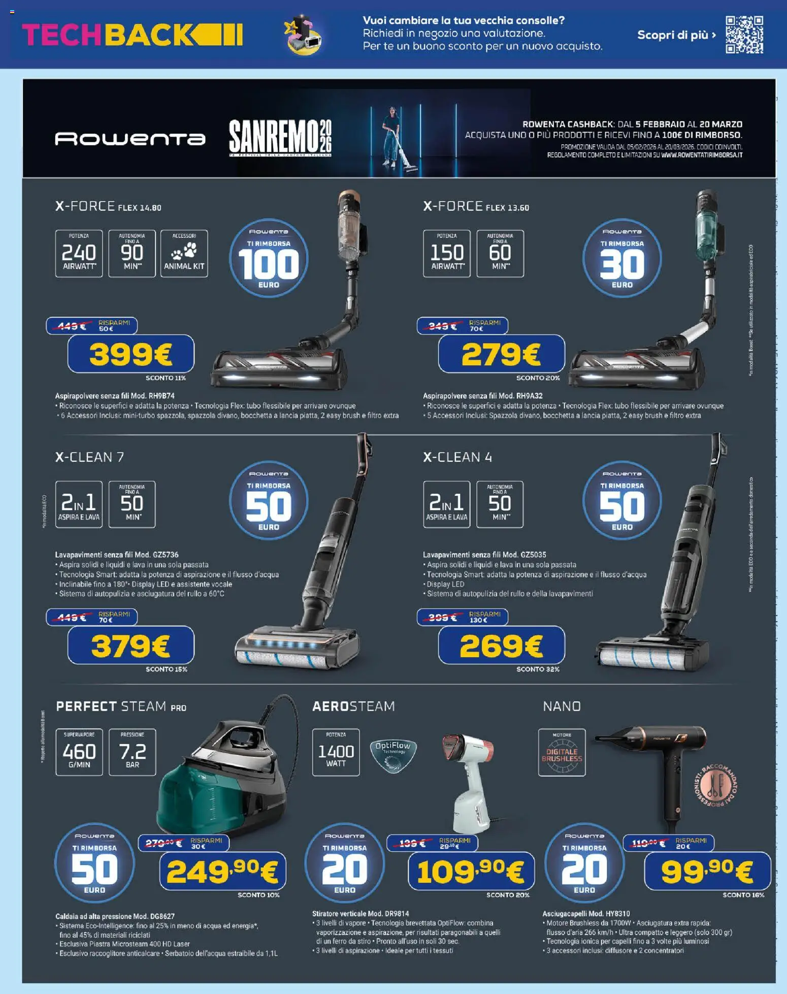Volantino Euronics del 19.02.2026 | Pagina: 17 | Prodotti: Caldaia, Tubo, Aspirapolvere, Asciugacapelli