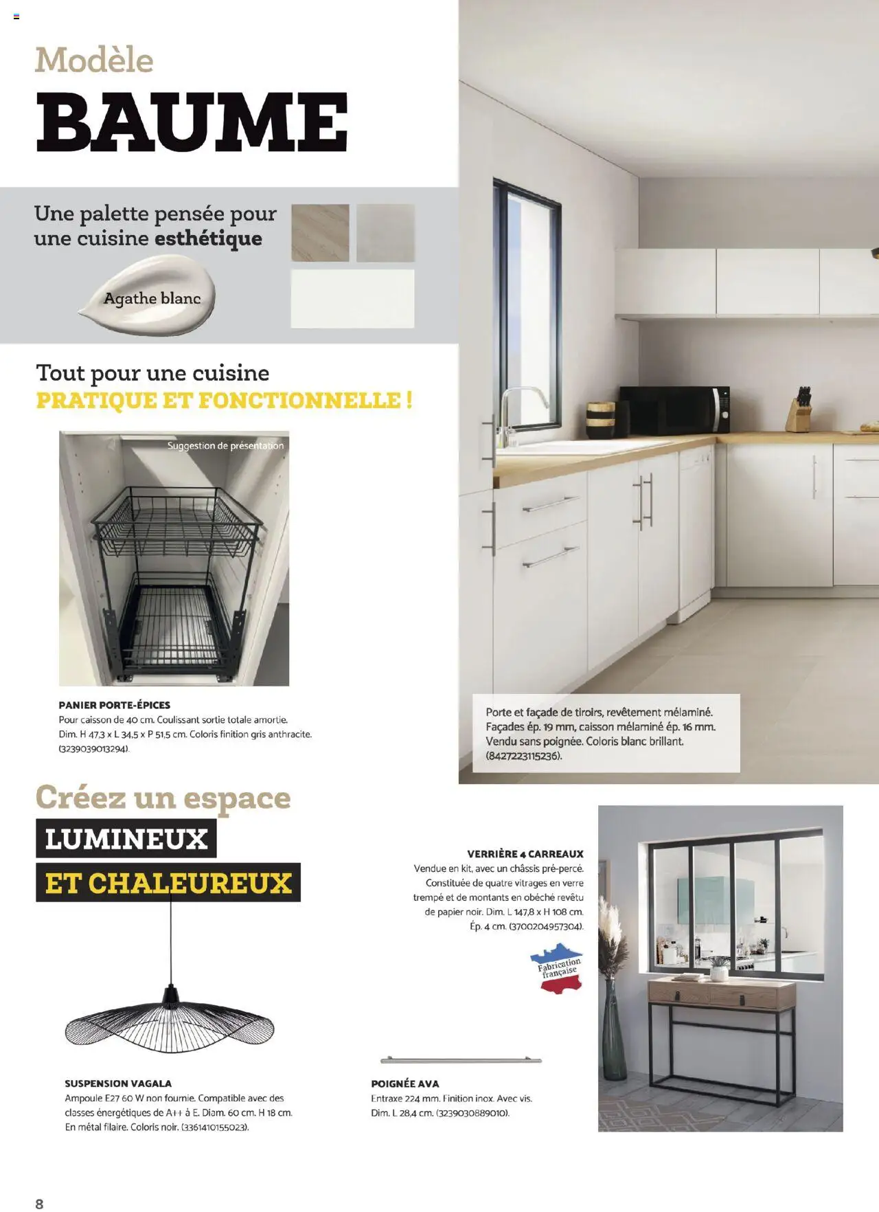 {H1} | Page: 8 | Produits: Verrière, Porte, Suspension, Panier