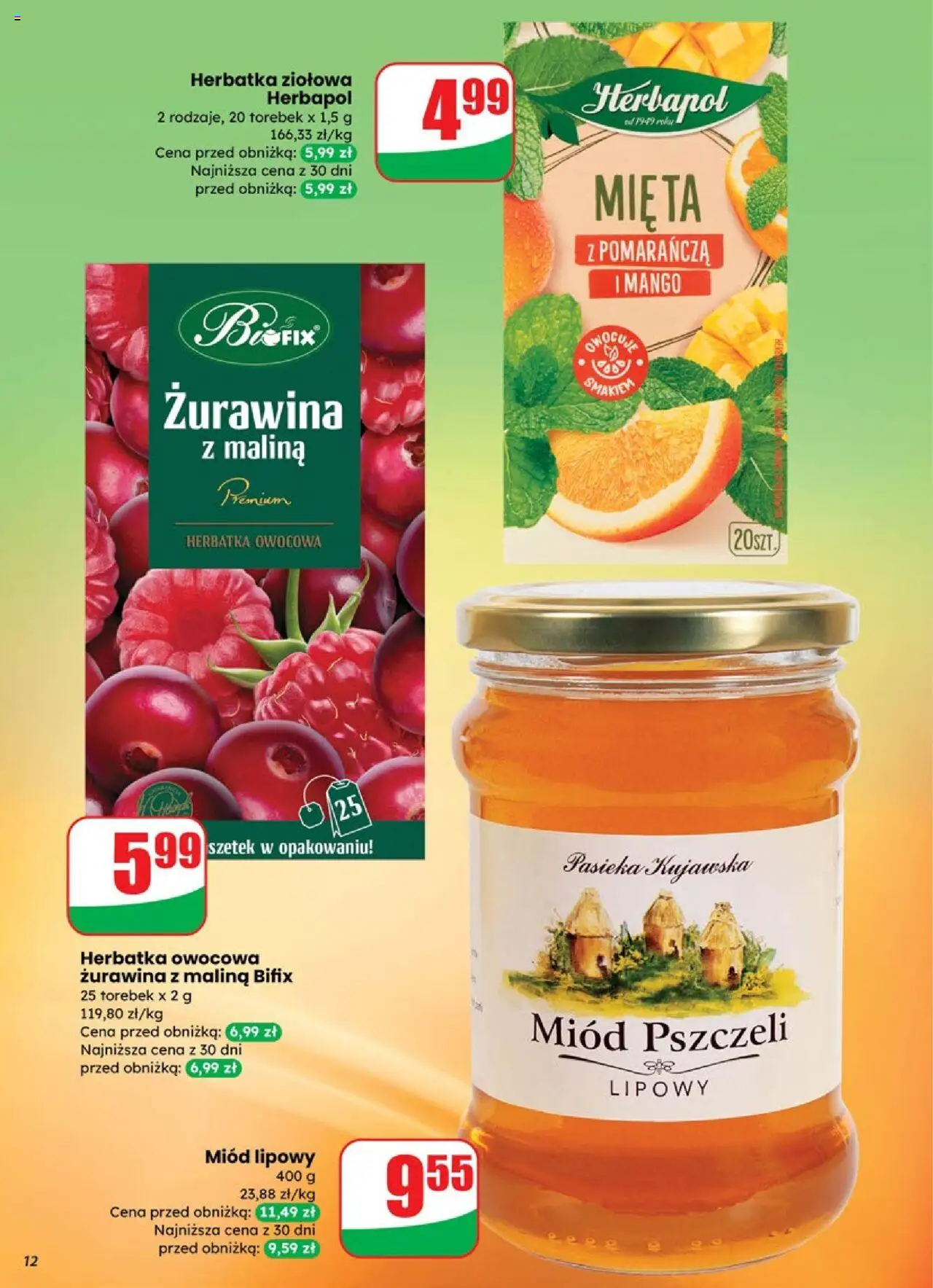Dino Gazetka od 08.10.2025 | Strona: 12 | Produkty: Mango, Malina, Mięta, Żurawina