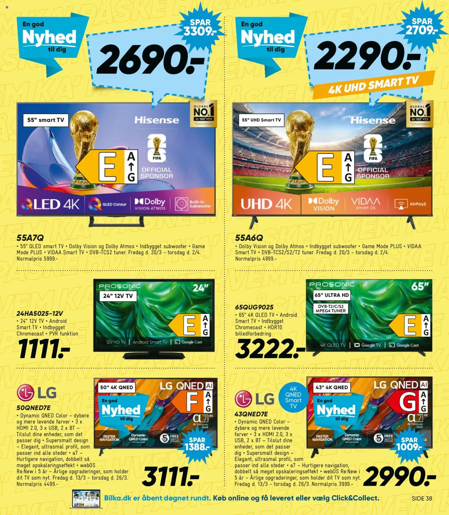 Bilka tilbudsavis – gyldig fra 20.03.2026 | Side: 35 | Produkter: Smart TV, TV, Søm, Navigation