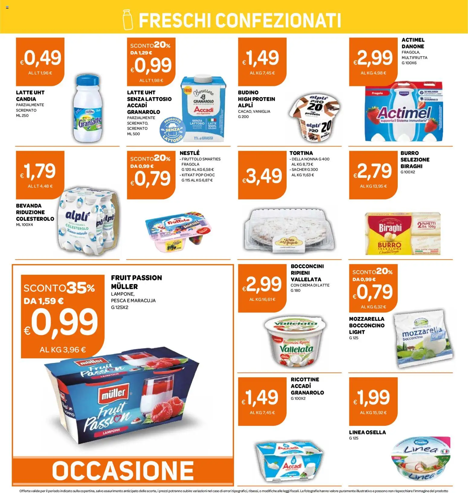 Volantino Ekom del 24.02.2026 | Pagina: 8 | Prodotti: Mozzarella, Latte, Pesca, Lampone