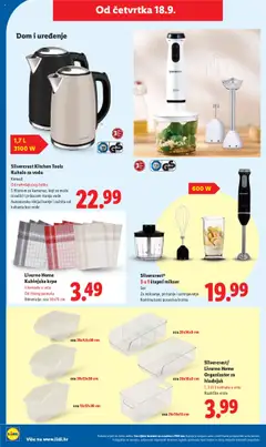 Lidl katalog | vrijedi od 15.09.2025 | Stranica: 50 | Proizvodi: Kuhalo za vodu, Mikser, Štapni mikser, Kuhinjske krpe
