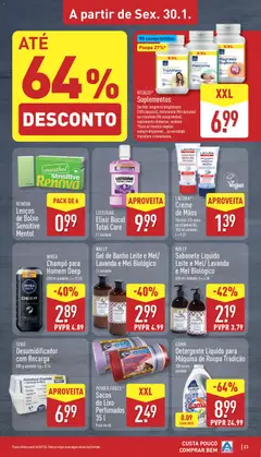 Pré-visualização Aldi folheto válido de 26.01.2026 | Página: 23 | Produtos: Banho, Melatonina, Mel, Creme
