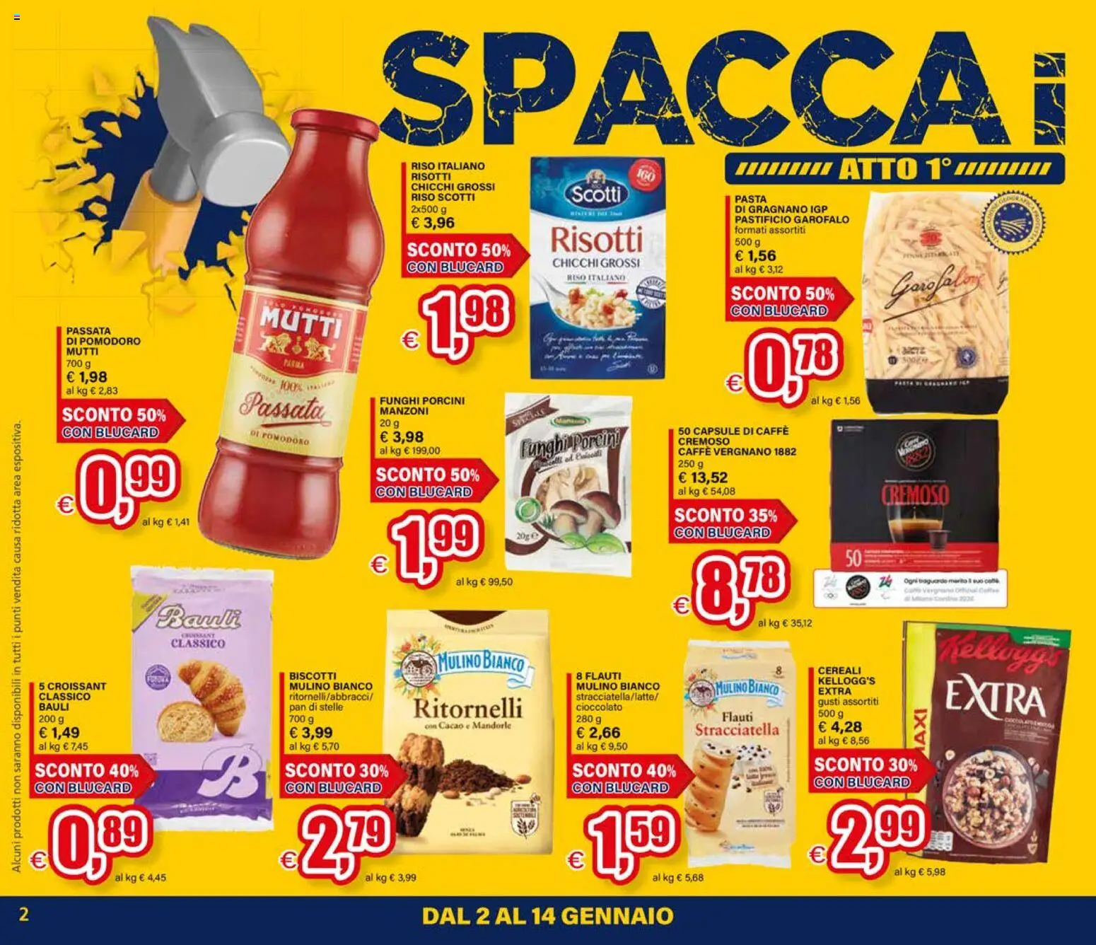 Volantino Il Gigante del 02.01.2026 | Pagina: 2 | Prodotti: Cioccolato, Pomodoro, Funghi, Mutti