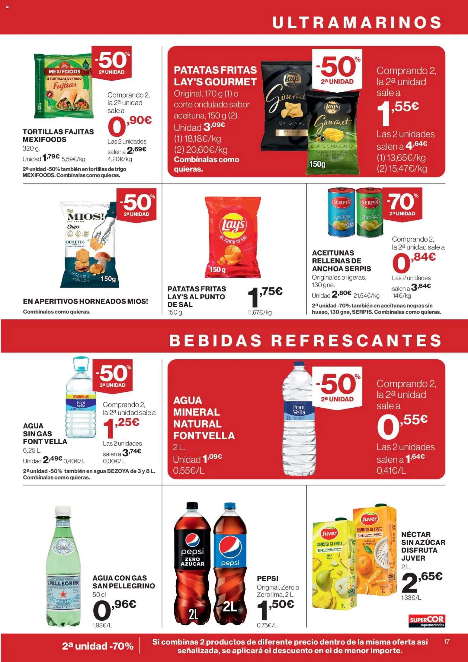 Supercor Canarias │ válido desde el 23.04.2026 | Página: 17 | Productos: Naranjas, Agua con gas, Anchoa, Néctar
