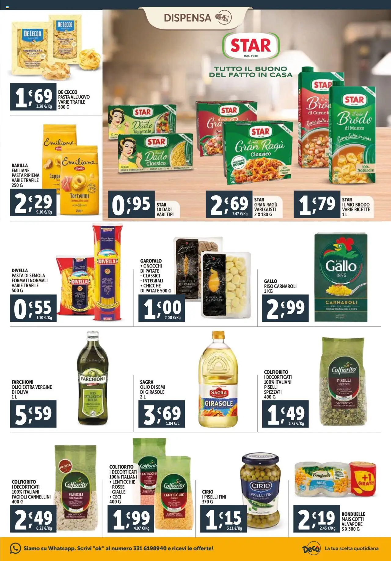 Volantino Decò del 16.10.2025 | Pagina: 15 | Prodotti: Riso Carnaroli, Ceci, Ragú, Gnocchi