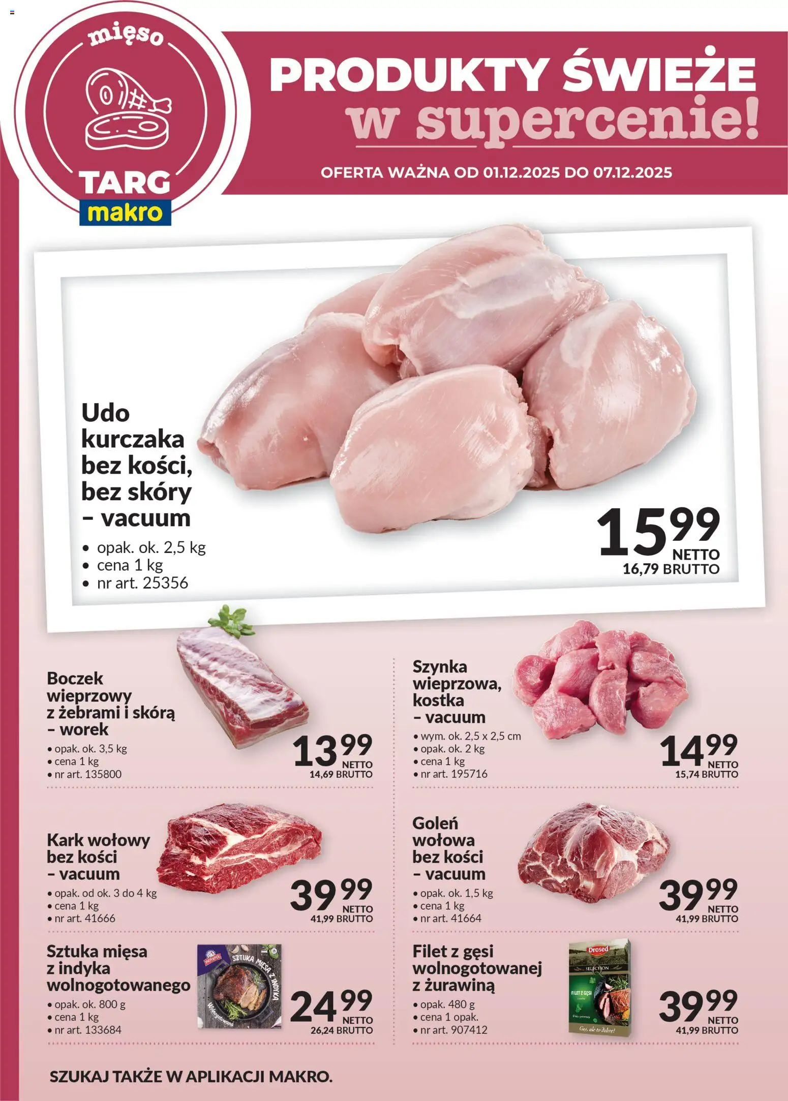 Makro Gazetka - Oferta świeża w super cenach od 01.12.2025 | Strona: 2 | Produkty: Mięso, Szynka, Boczek, Żurawina