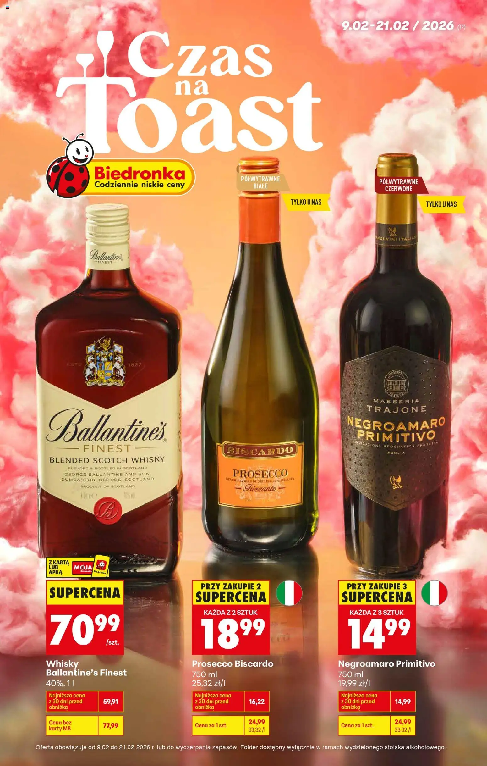 Biedronka gazetka - Czas na toast od 09.02.2026 | Strona: 1
