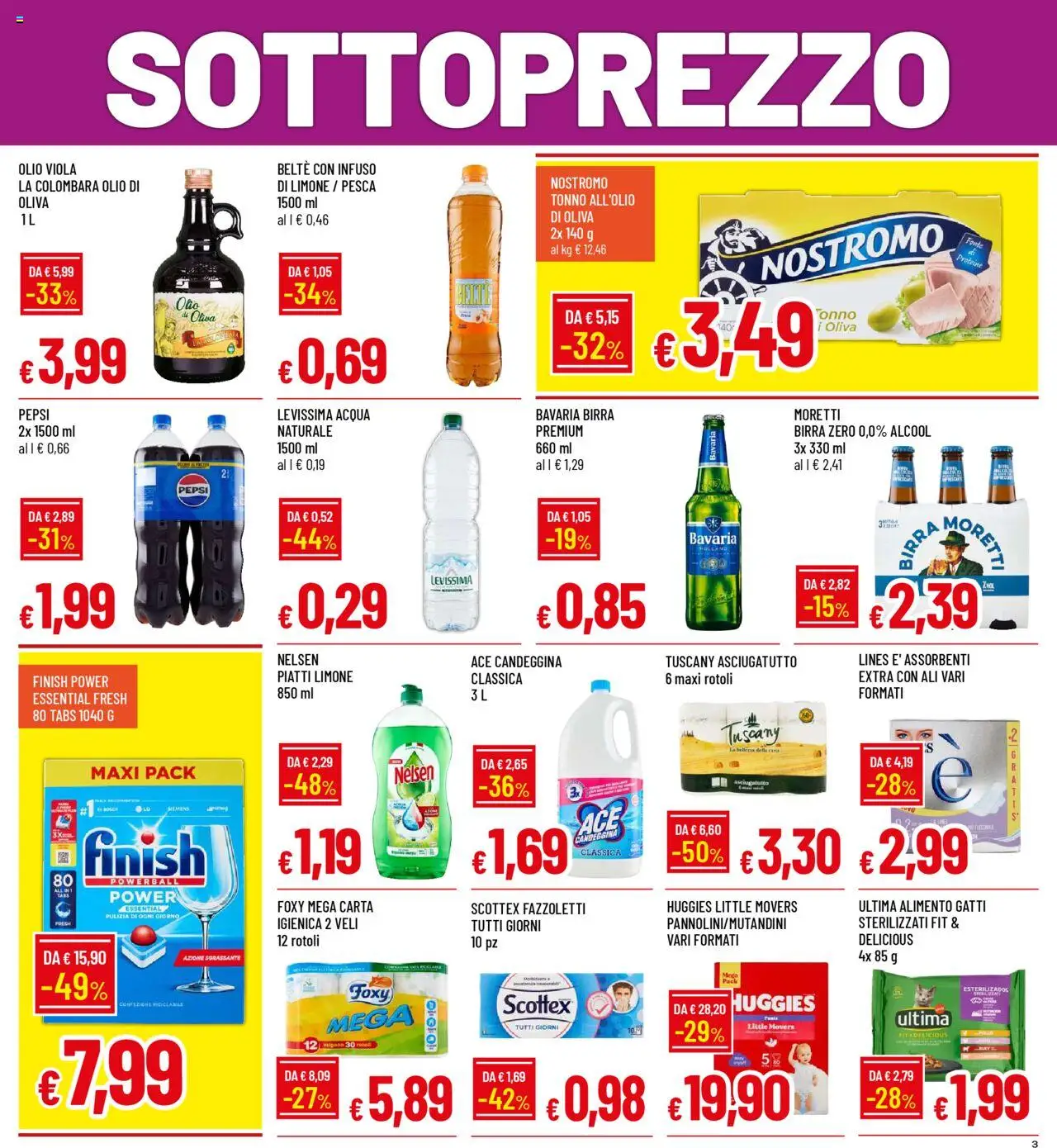 Volantino Galassia del 22.09.2025 | Pagina: 3 | Prodotti: Birra, Limone, Pesca, Asciugatutto