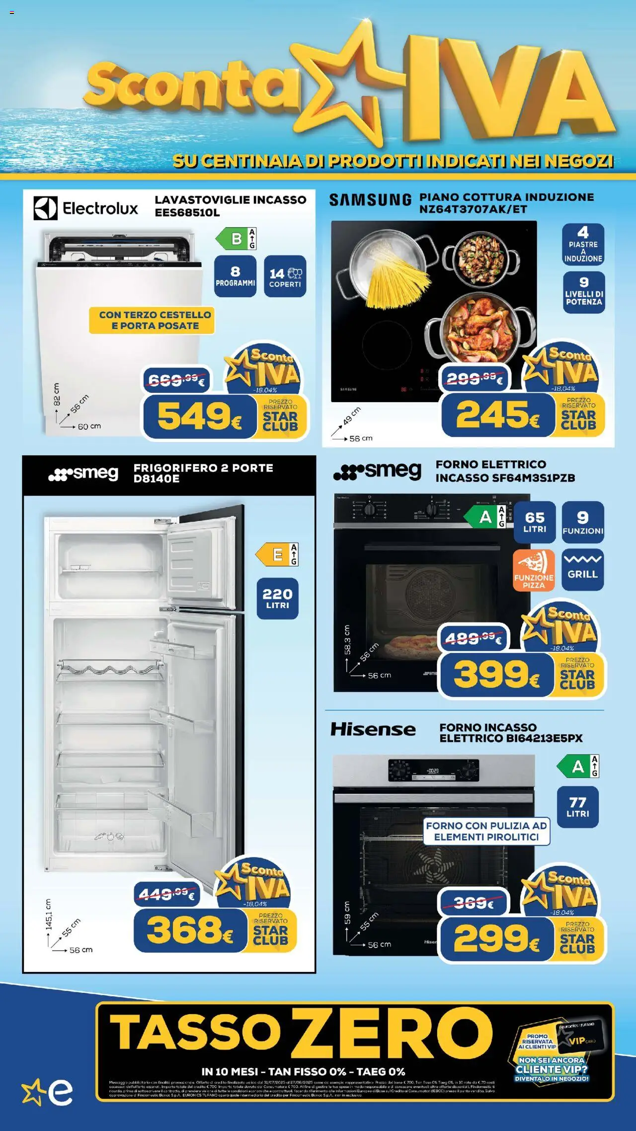 Volantino Euronics del 31.07.2025 | Pagina: 24 | Prodotti: Posate, Lavastoviglie, Piano cottura induzione, Samsung