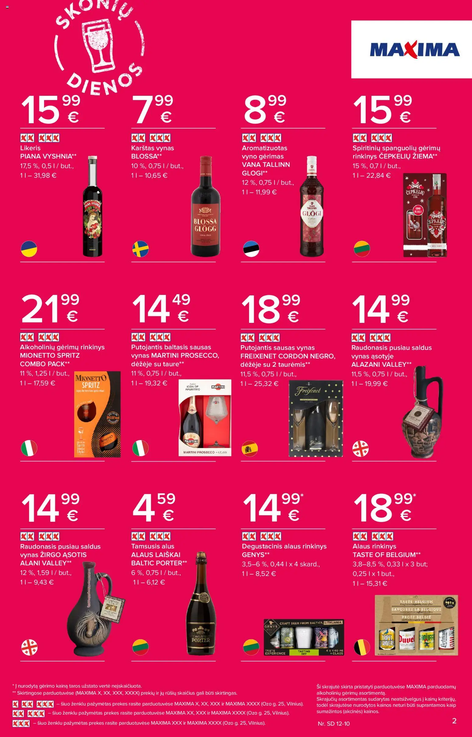 MAXIMA akcijos nuo 27.11.2025 | Puslapis: 2 | Prekių: Taurė, Vynas, Alus