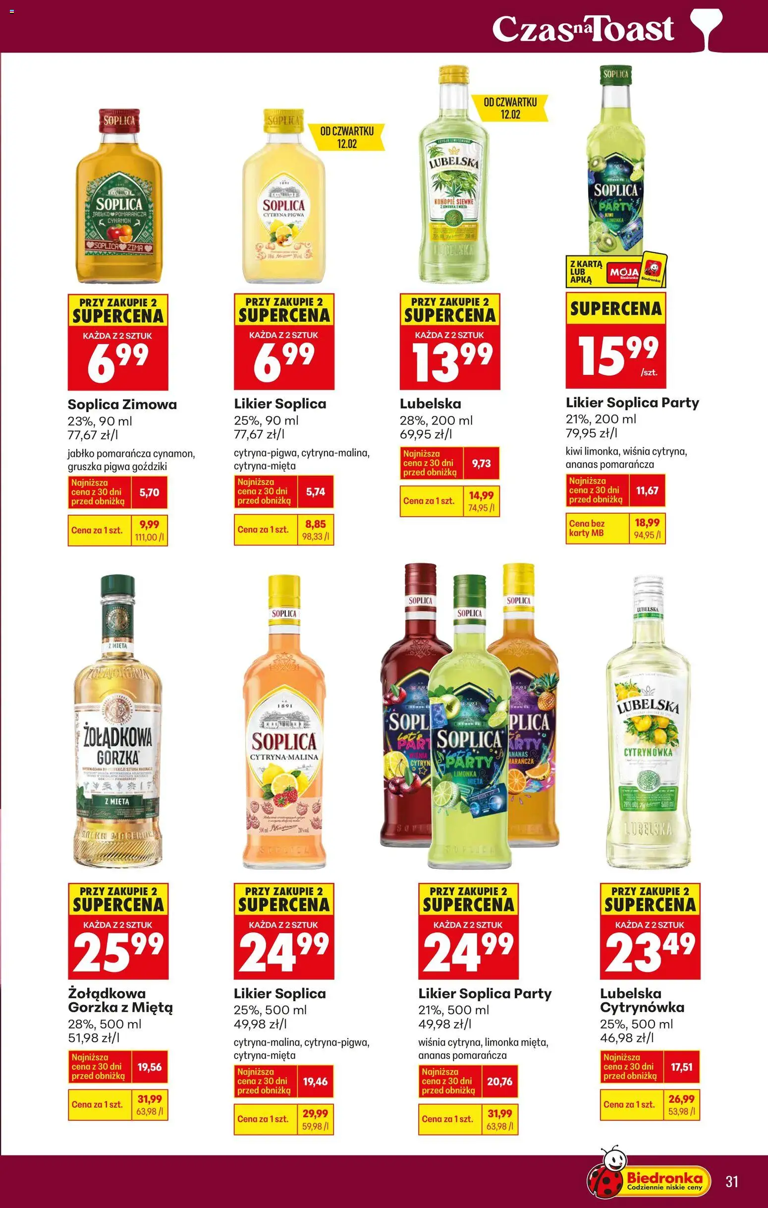 Biedronka Polsko leták - Czas na toast od 09.02.2026 | Strana: 39 | Produkty: Ananas, Kiwi, Karty