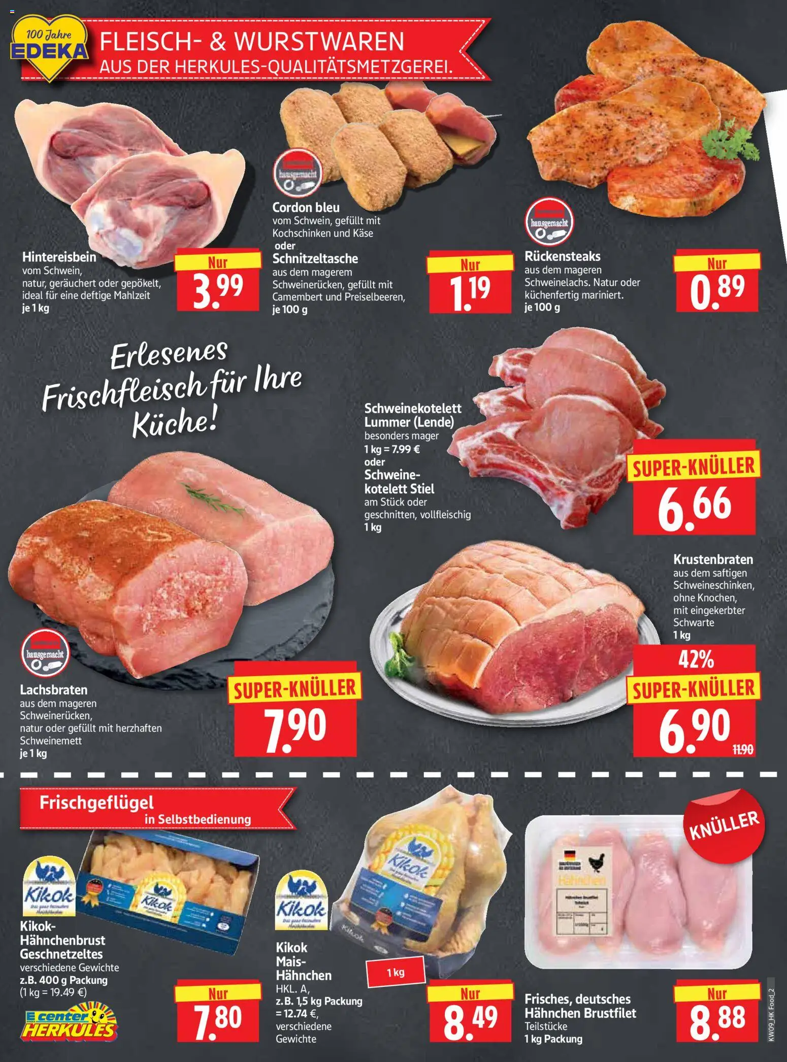 HERKULES Prospekt 	 – gültig ab 23.02.2026 | Seite: 2 | Produkte: Hahnchen, Küche, Krustenbraten, Hahnchenbrust