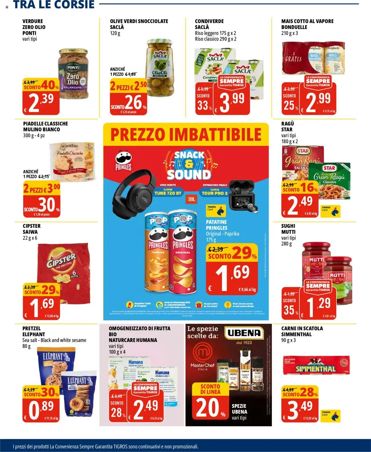 Volantino Tigros del 04.06.2025 | Pagina: 21 | Prodotti: Patatine, Frutta, Ragú, Scatola
