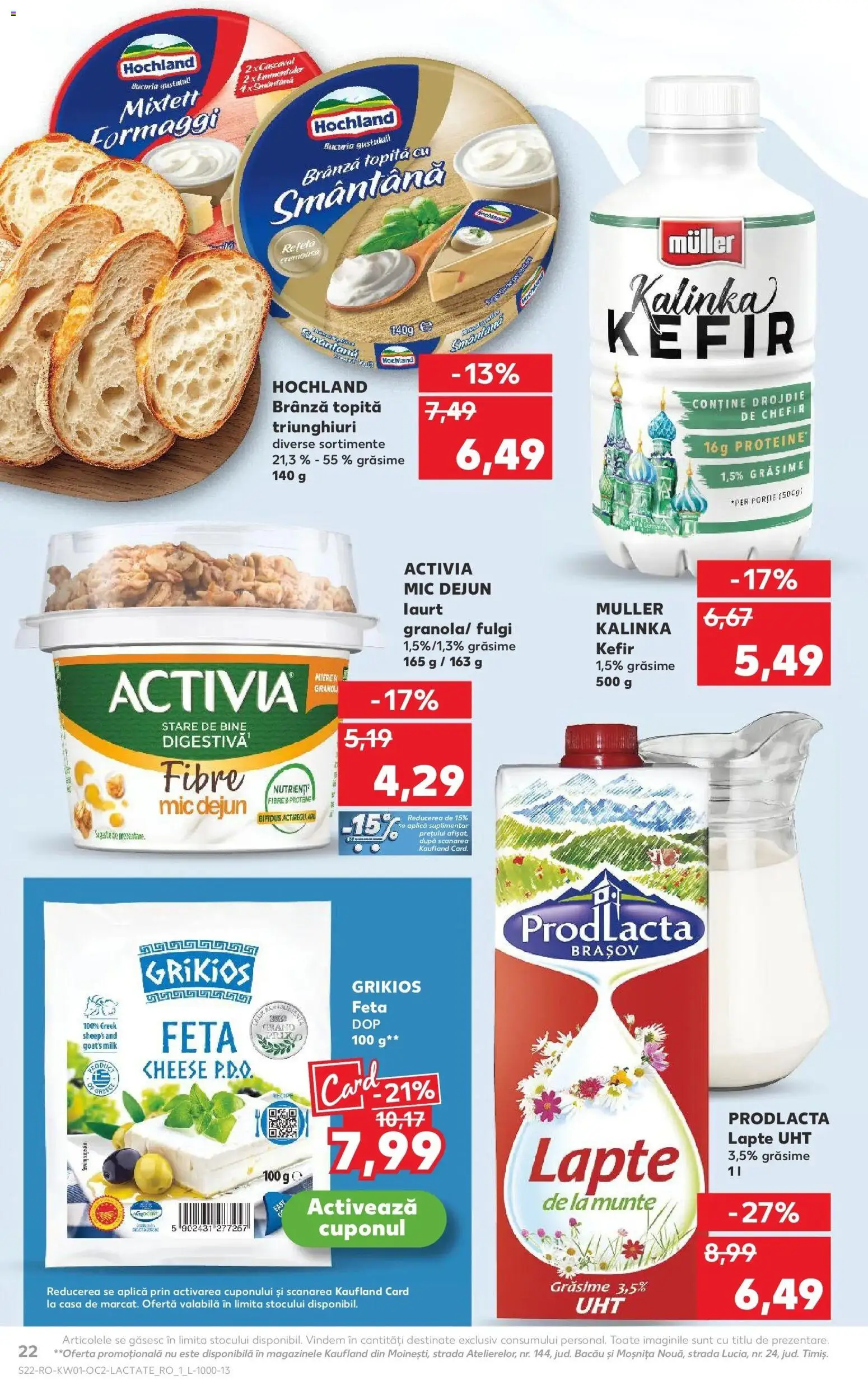 Noul catalog Kaufland – valabil de la 31.12.2025 | Pagină: 22 | Produse: Lapte, Kefir, Smântână, Fulgi