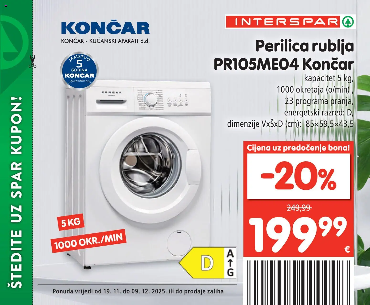 Interspar katalog | vrijedi od 19.11.2025 | Stranica: 17 | Proizvodi: Perilica rublja