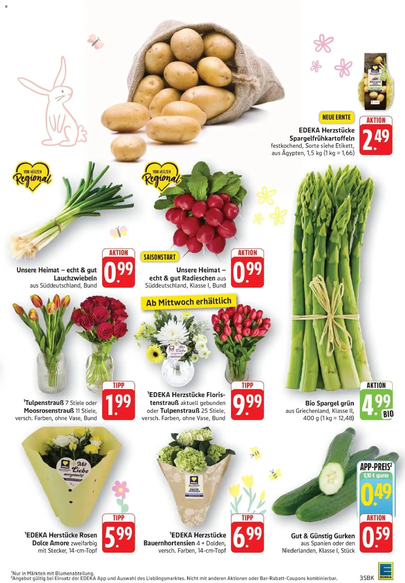 Angebote – gültig ab 30.03.2026 | Seite: 3 | Produkte: Hortensie, Spargel, Gurken